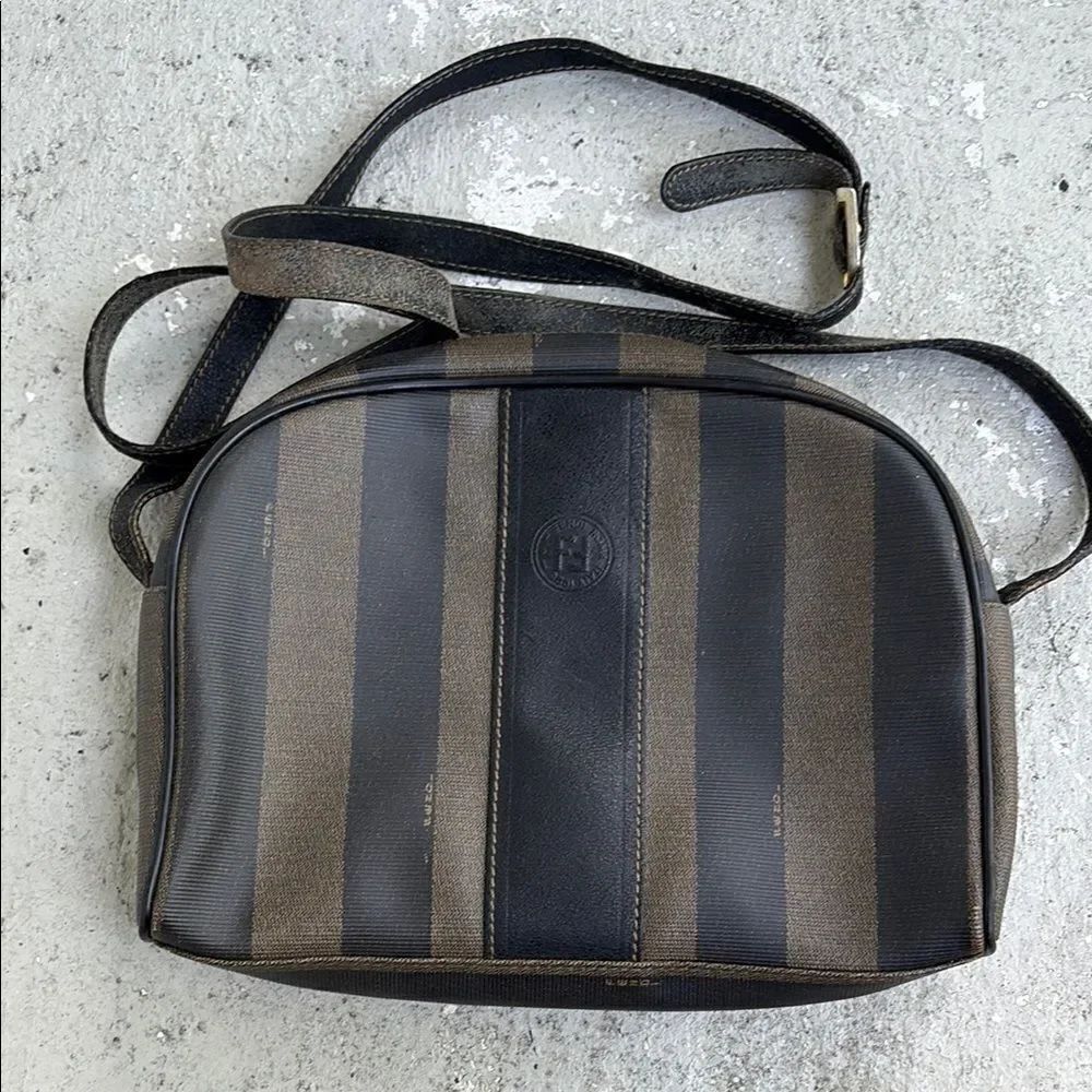 Vintage Fendi penguin striped Crossbody